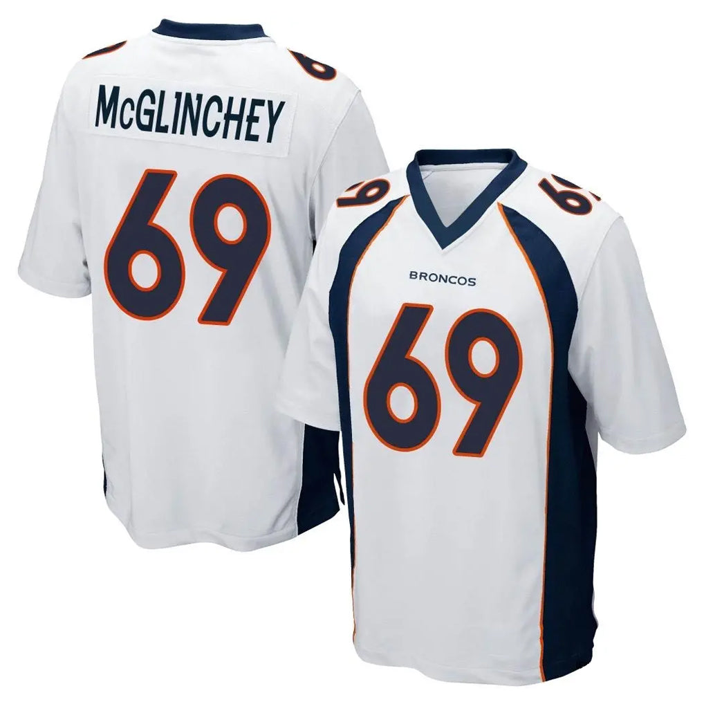 Davalo D.Broncos #69 Mike McGlinchey Player White Game Stitched Jerseys