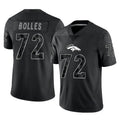 Davalo D.Broncos #72 Garett Bolles Player Black Reflective Limited Stitched Jerseys