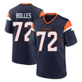 Davalo D.Broncos #72 Garett Bolles Player Navy Home Game Stitched Jerseys