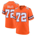 Davalo D.Broncos #72 Garett Bolles Player Orange Alternate Collection Throwback Game Stitched Jerseys