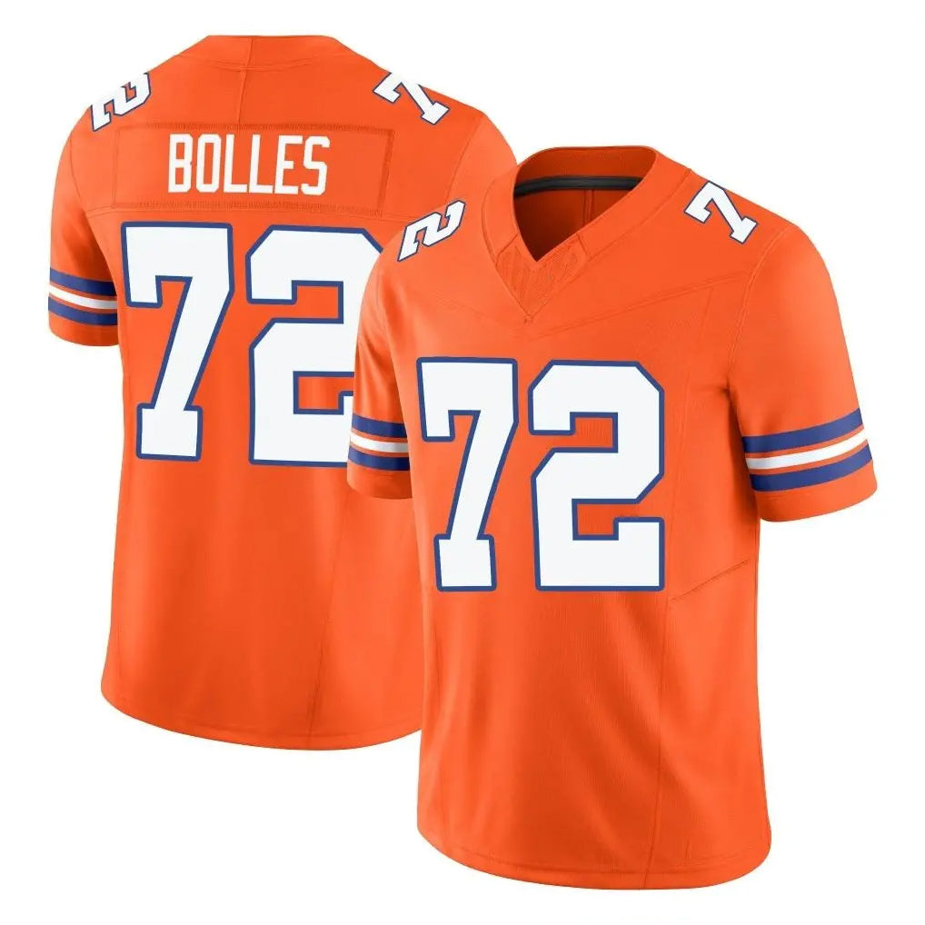 Davalo D.Broncos #72 Garett Bolles Player Orange Limited Alternate Vapor F.U.S.E. Throwback Game Stitched Jerseys