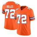 Davalo D.Broncos #72 Garett Bolles Player Orange Limited Alternate Vapor F.U.S.E. Throwback Game Stitched Jerseys