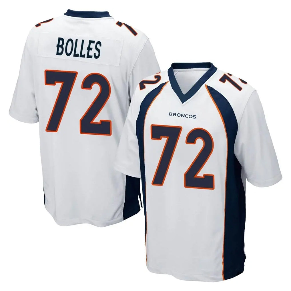 Davalo D.Broncos #72 Garett Bolles Player White Game Stitched Jerseys