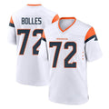 Davalo D.Broncos #72 Garett Bolles Player White Home Game Stitched Jerseys