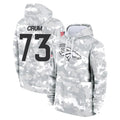 Davalo D.Broncos #73 Frank Crum Player Arctic Camo Salute to Service Hoodies Limited Game Stitched Jerseys