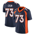 Davalo D.Broncos #73 Frank Crum Player Navy Vapor Untouchable Limited Game Stitched Jerseys