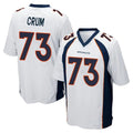 Davalo D.Broncos #73 Frank Crum Player White Game Stitched Jerseys
