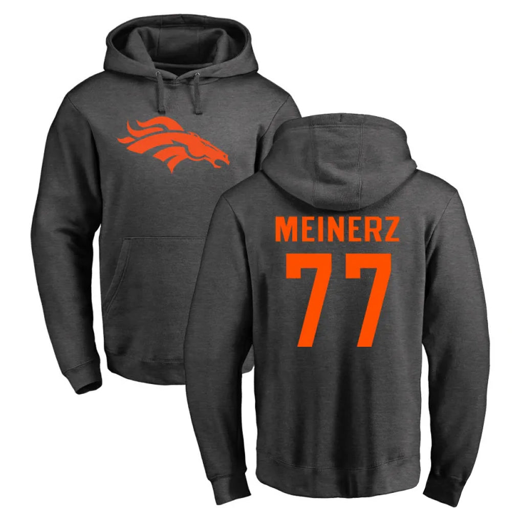 Davalo D.Broncos #77 Quinn Meinerz Player Ash One Color Pullover Hoodie Limited Stitched Jerseys