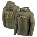 Davalo D.Broncos #77 Quinn Meinerz Player Olive Salute to Service Pullover Hoodies Home Game Stitched Jerseys