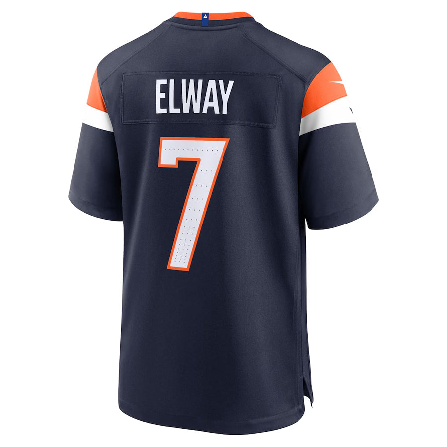 Davalo D.Broncos #7 John Elway Player Navy Home Game Stitched Jerseys