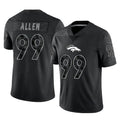 Davalo D.Broncos #99 Zach Allen Player Black Reflective Limited Stitched Jerseys