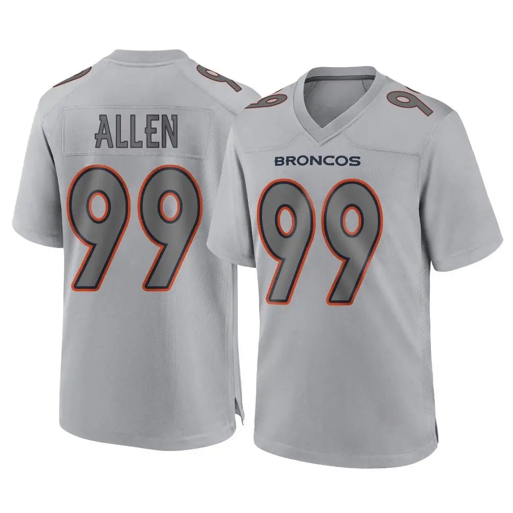Davalo D.Broncos #99 Zach Allen Player Gray Atmosphere Fashion Limited Game Stitched Jerseys