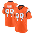 Davalo D.Broncos #99 Zach Allen Player Orange Home Game Stitched Jerseys