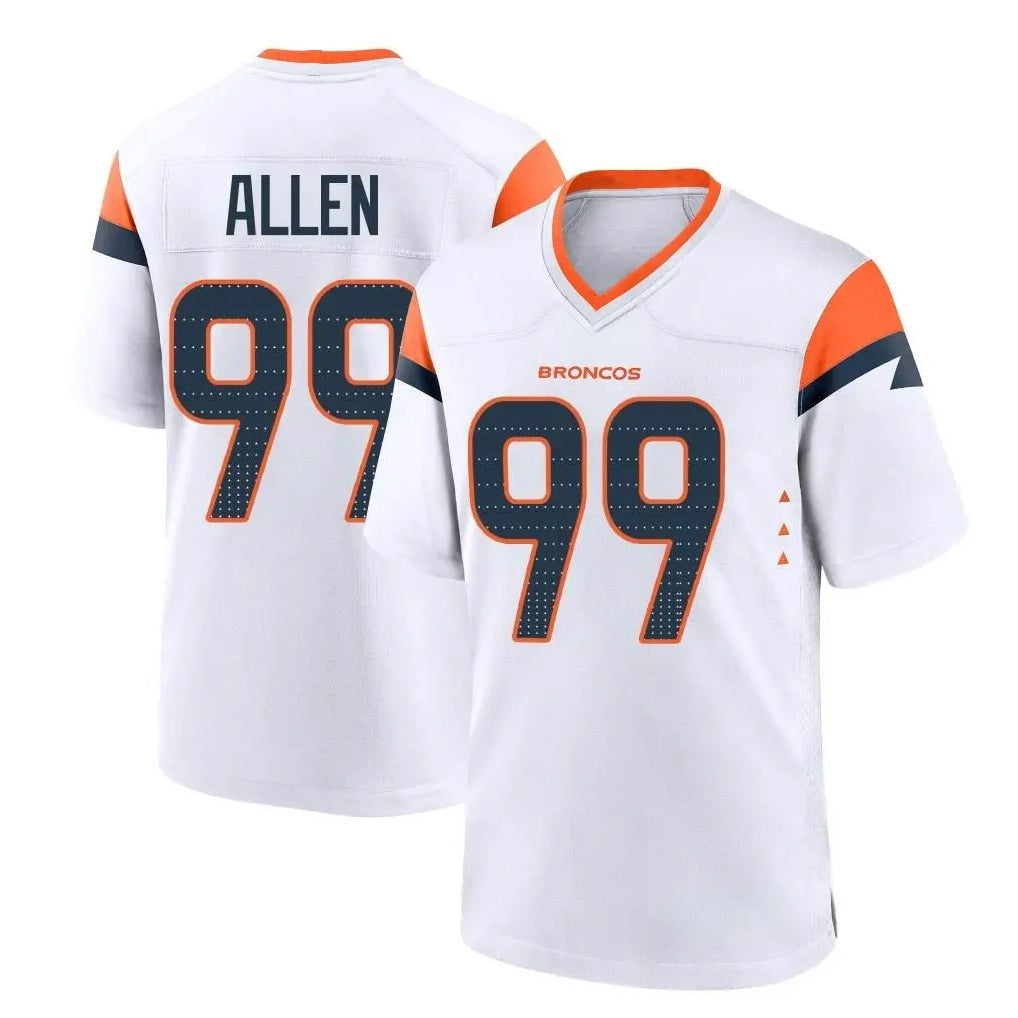 Davalo D.Broncos #99 Zach Allen Player White Home Game Stitched Jerseys