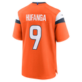 Davalo D.Broncos #9 Talanoa Hufanga Orange Team Game Stitched Jerseys