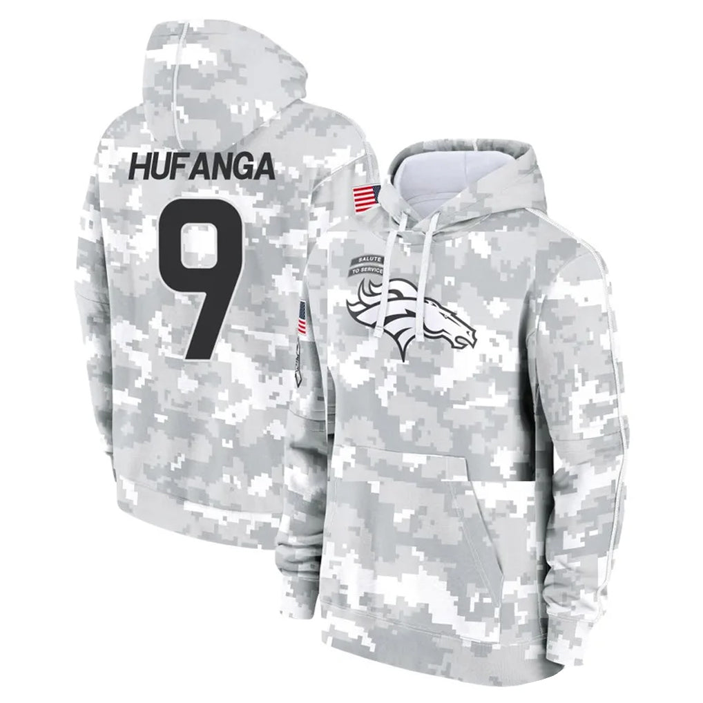 Davalo D.Broncos #9 Talanoa Hufanga Player Arctic Camo Salute to Service Hoodies Limited Game Stitched Jerseys