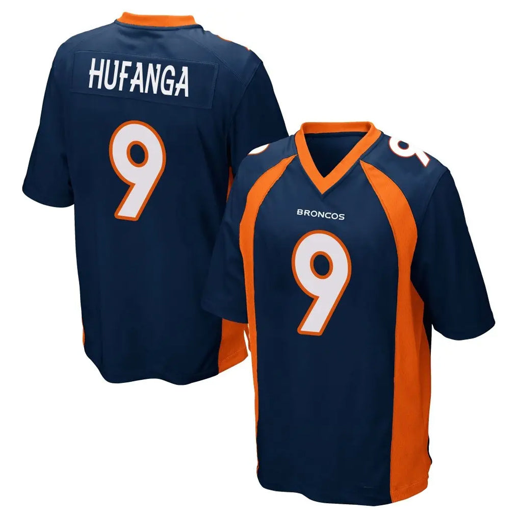 Davalo D.Broncos #9 Talanoa Hufanga Player Navy Game Stitched Jerseys