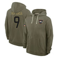 Davalo D.Broncos #9 Talanoa Hufanga Player Olive Salute to Service Pullover Hoodies Limited Stitched Jerseys