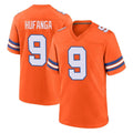 Davalo D.Broncos #9 Talanoa Hufanga Player Orange Alternate Collection Throwback Game Stitched Jerseys