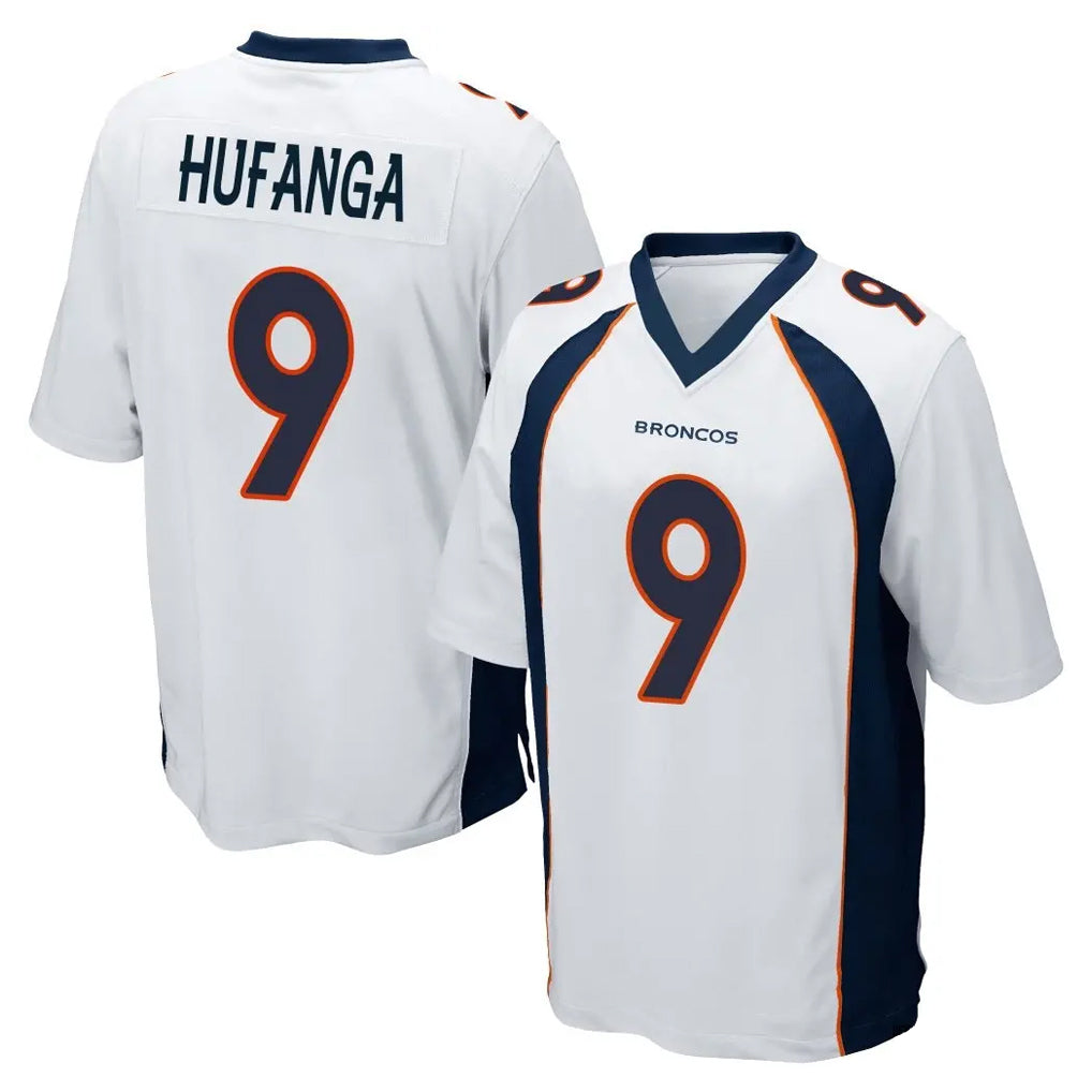 Davalo D.Broncos #9 Talanoa Hufanga Player White Game Stitched Jerseys