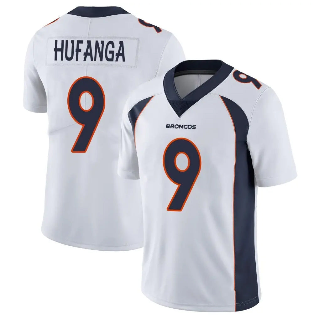 Davalo D.Broncos #9 Talanoa Hufanga Player White Vapor Untouchable Limited Home Game Stitched Jerseys