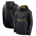 Davalo D.Cowboys Black Salute to Service Pullover Hoodies Limited Blank Player Stitched Jerseys