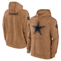 Davalo D.Cowboys Brown Salute to Service Hoodies Limited Game Blank Player Stitched Jerseys