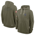 Davalo D.Cowboys Olive Salute to Service Pullover Hoodies Limited Blank Player Stitched Jerseys