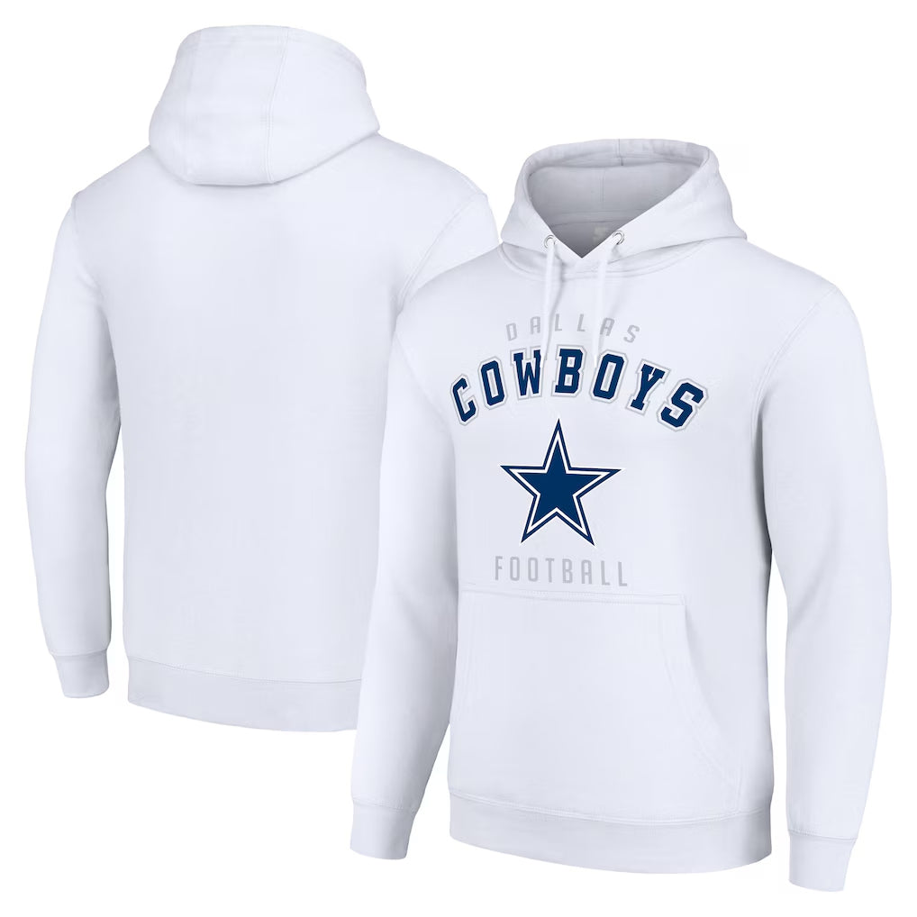 Davalo D.Cowboys White Pullover Hoodies Limited Blank Player Stitched Jerseys