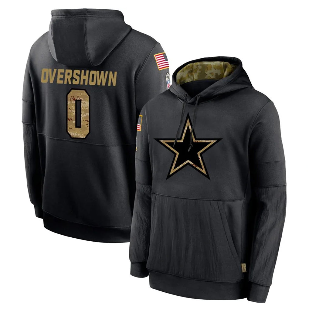Davalo D.Cowboys #0 DeMarvion Overshown Player Black Salute to Service Pullover Hoodies Limited Stitched Jerseys