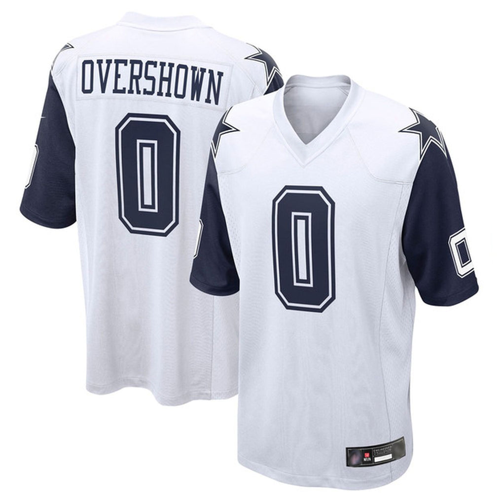 Davalo D.Cowboys #0 DeMarvion Overshown Player White-Navy Home Game Stitched Jerseys