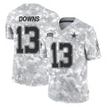 Davalo D.Cowboys #13 Caleb Downs Player Arctic Camo Salute to Service Limited Home Game Stitched Jerseys