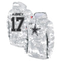 Davalo D.Cowboys #17 Brandon Aubrey Player Arctic Camo Salute to Service Hoodies Limited Game Stitched Jerseys