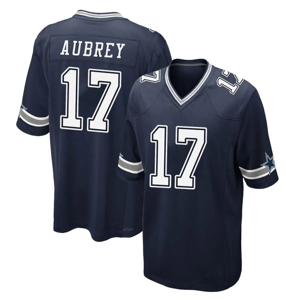 Davalo D.Cowboys #17 Brandon Aubrey Player Navy Home Game Stitched Jerseys