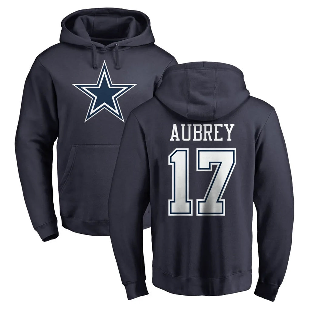 Davalo D.Cowboys #17 Brandon Aubrey Player Navy Pullover Hoodies Limited Stitched Jerseys