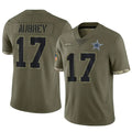 Davalo D.Cowboys #17 Brandon Aubrey Player Salute To Service Olive Stitched Jerseys