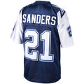 Davalo D.Cowboys #21 Deion Sanders Mitchell & Ness Navy Big & Tall 1995 Retired Player Replica Stitched Jerseys