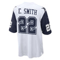 Davalo D.Cowboys #22 Emmitt Smith Player White-Navy Home Game Stitched Jerseys