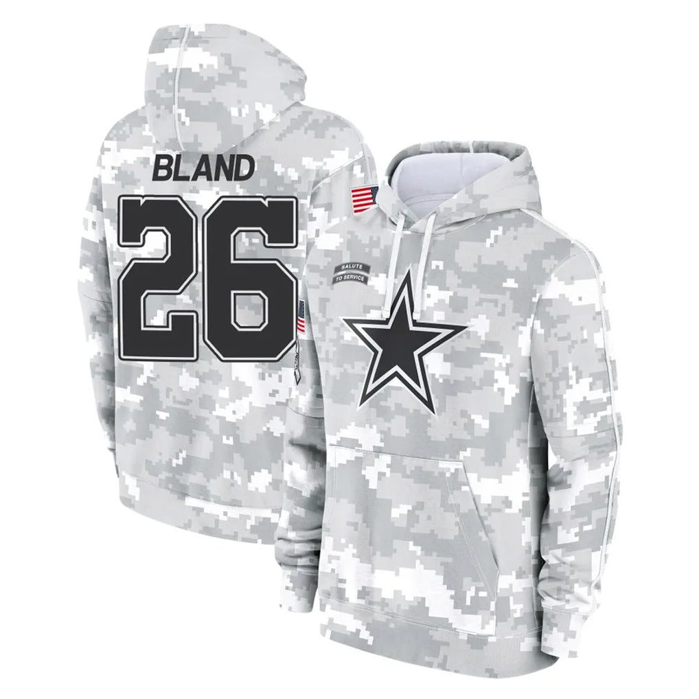 Davalo D.Cowboys #26 DaRon Bland Player Arctic Camo Salute to Service Hoodies Limited Game Stitched Jerseys