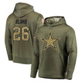 Davalo D.Cowboys #26 DaRon Bland Player Olive Salute to Service Pullover Hoodies Home Game Stitched Jerseys