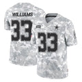 Davalo D.Cowboys #33 Javonte Williams Player Arctic Camo Salute to Service Limited Home Game Stitched Jerseys