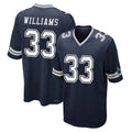 Davalo D.Cowboys #33 Javonte Williams Player Navy Home Game Stitched Jerseys