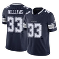 Davalo D.Cowboys #33 Javonte Williams Player Navy Limited Vapor F.U.S.E. Home Game Stitched Jerseys