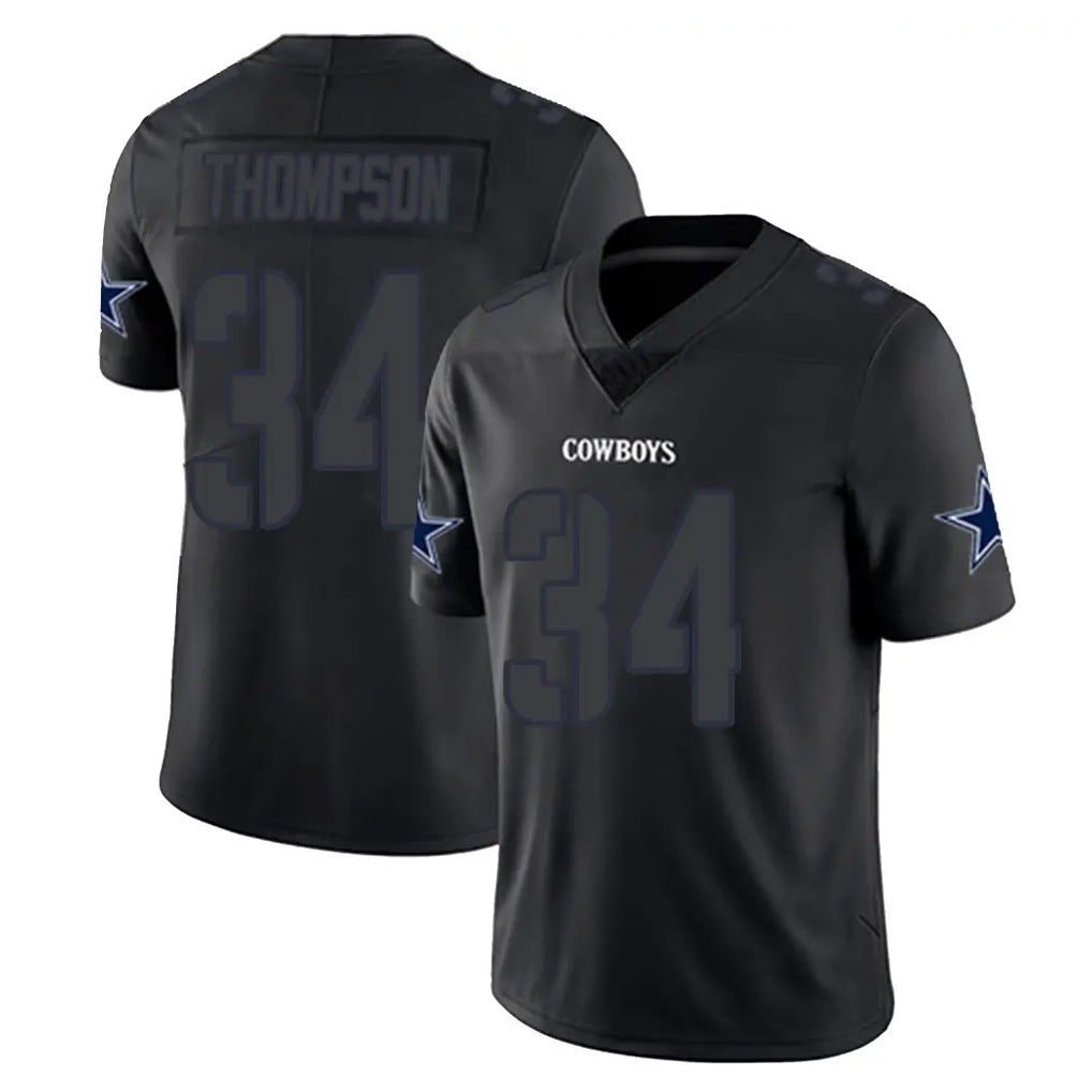 Davalo D.Cowboys #34 Jalen Thompson Player Black Impact Limited Home Game Stitched Jerseys