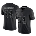 Davalo D.Cowboys #34 Jalen Thompson Player Black Limited Reflective Home Game Stitched Jerseys