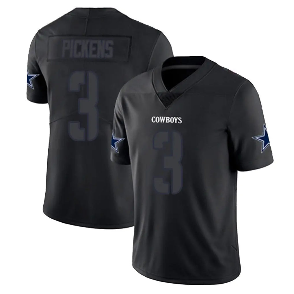Davalo D.Cowboys #3 George Pickens Player Black Impact Limited Home Game Stitched Jerseys