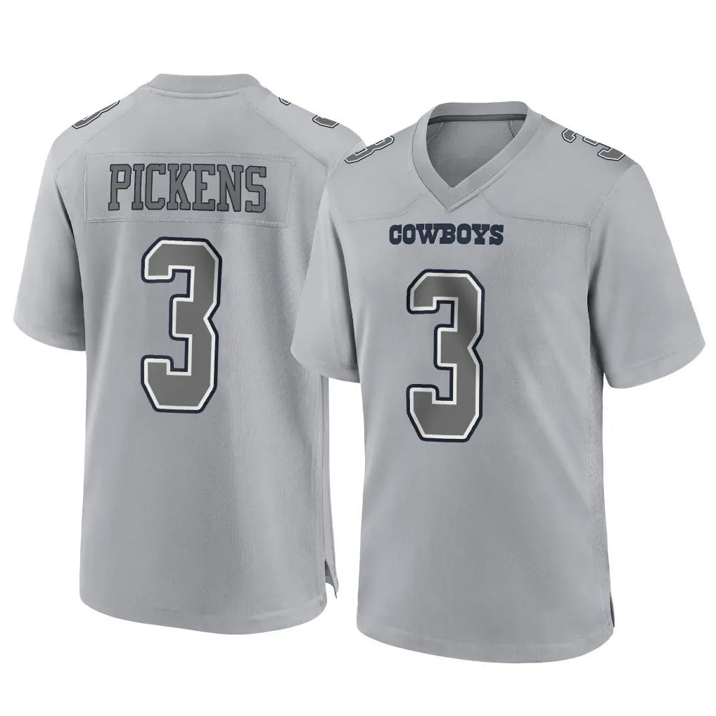 Davalo D.Cowboys #3 George Pickens Player Gray Atmosphere Fashion Home Game Stitched Jerseys