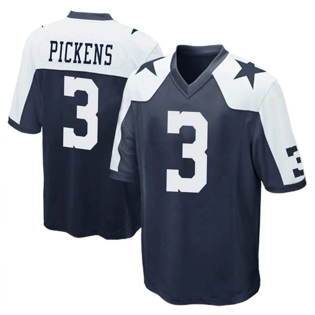 Davalo D.Cowboys #3 George Pickens Player Navy-White Alternate Home Game Stitched Jerseys
