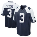 Davalo D.Cowboys #3 George Pickens Player Navy-White Alternate Home Game Stitched Jerseys