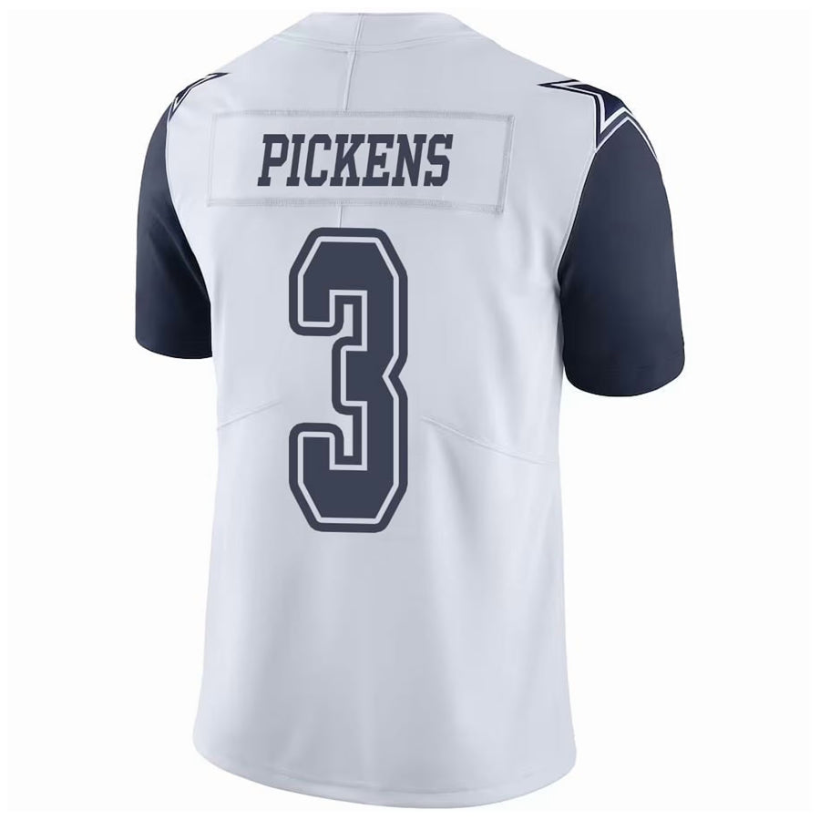 Davalo D.Cowboys #3 George Pickens Player White Throwback Stitched Jerseys
